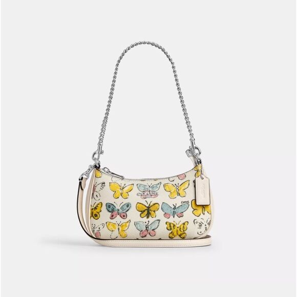 NWT Coach Teri Mini Crossbody Bag With Butterfly Print CAJ94 crossbody satchel - Picture 1 of 8